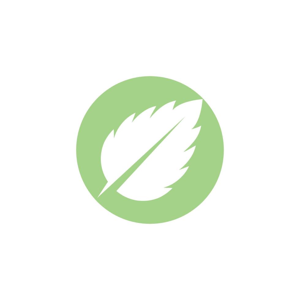 Mint leaves flat vector icon