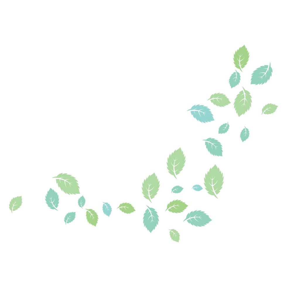 Mint leaves flat vector icon