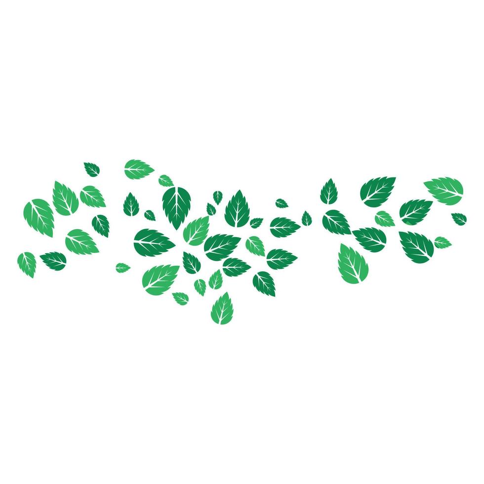 Mint leaves flat vector icon