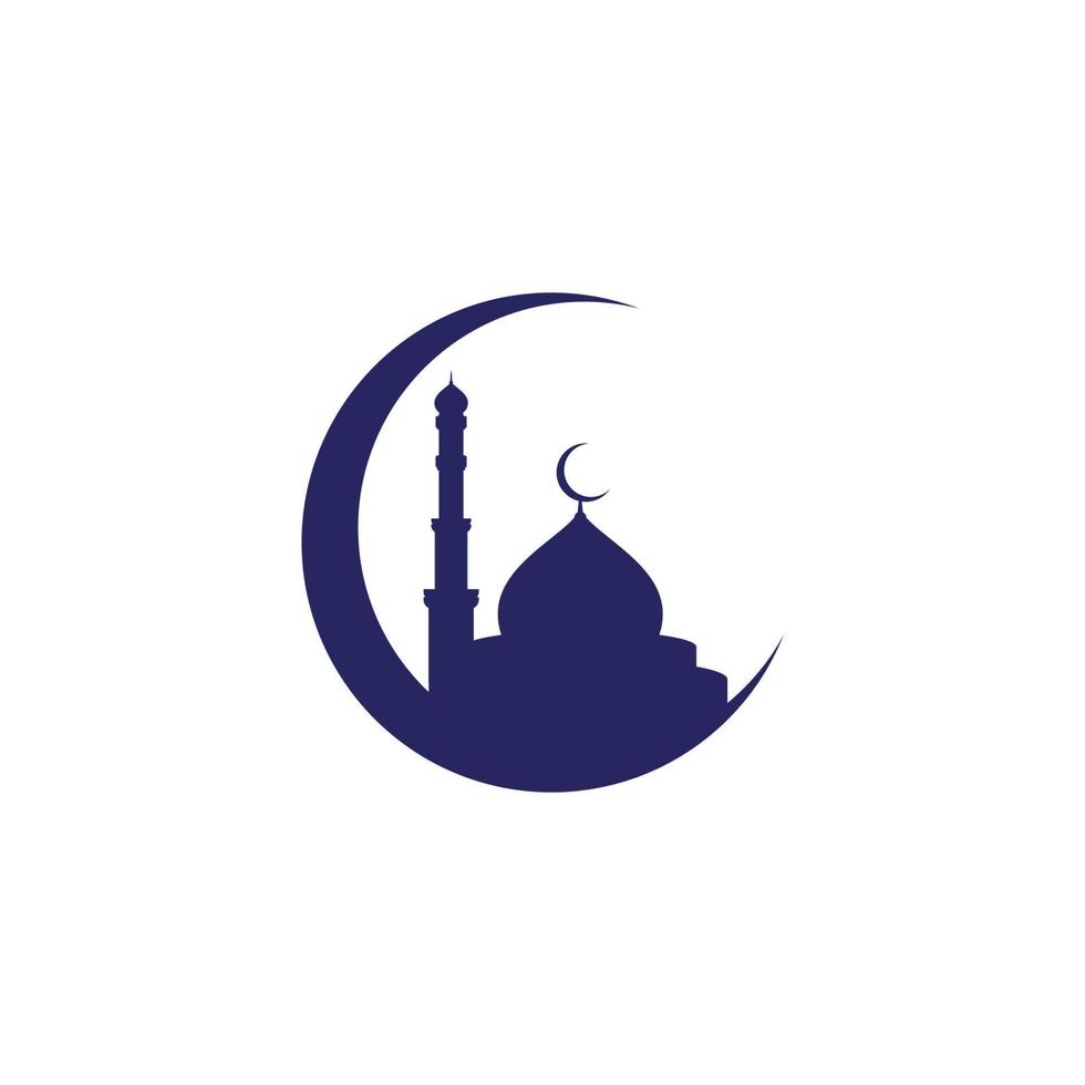 Mosque Moslem icon vector Illustration