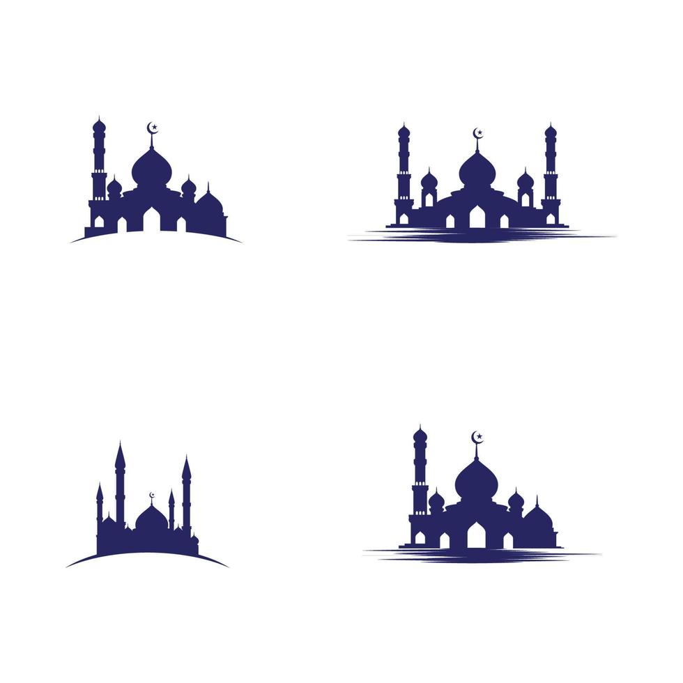 Mosque Moslem icon vector Illustration