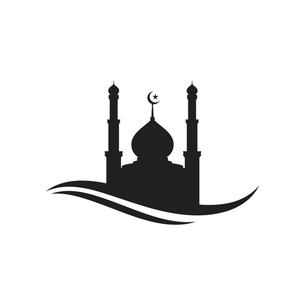 Mosque Moslem icon vector Illustration