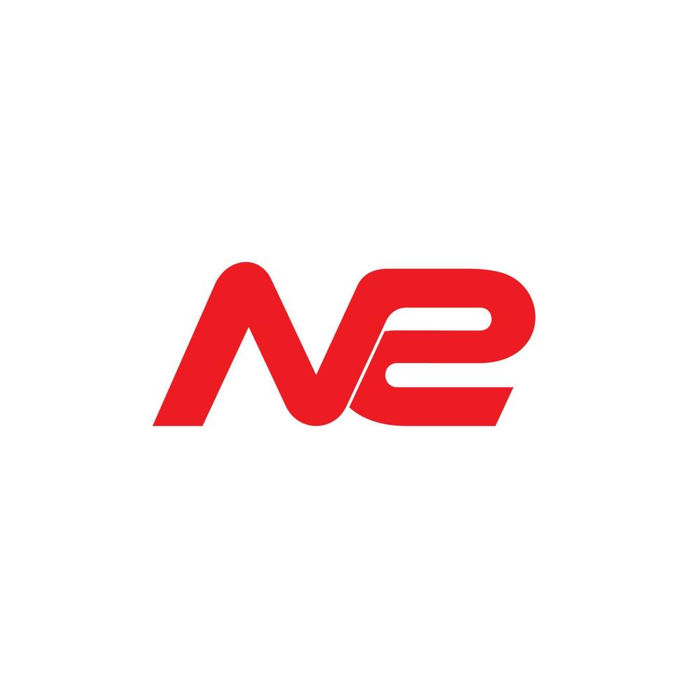 letter nr simple line design geometric overlap symbol logo vector