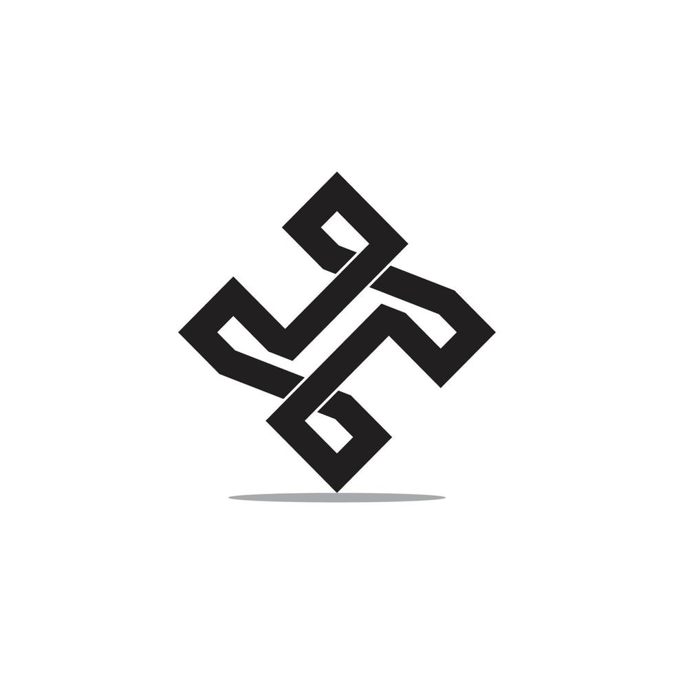 vector de logotipo de línea infinita de letra th
