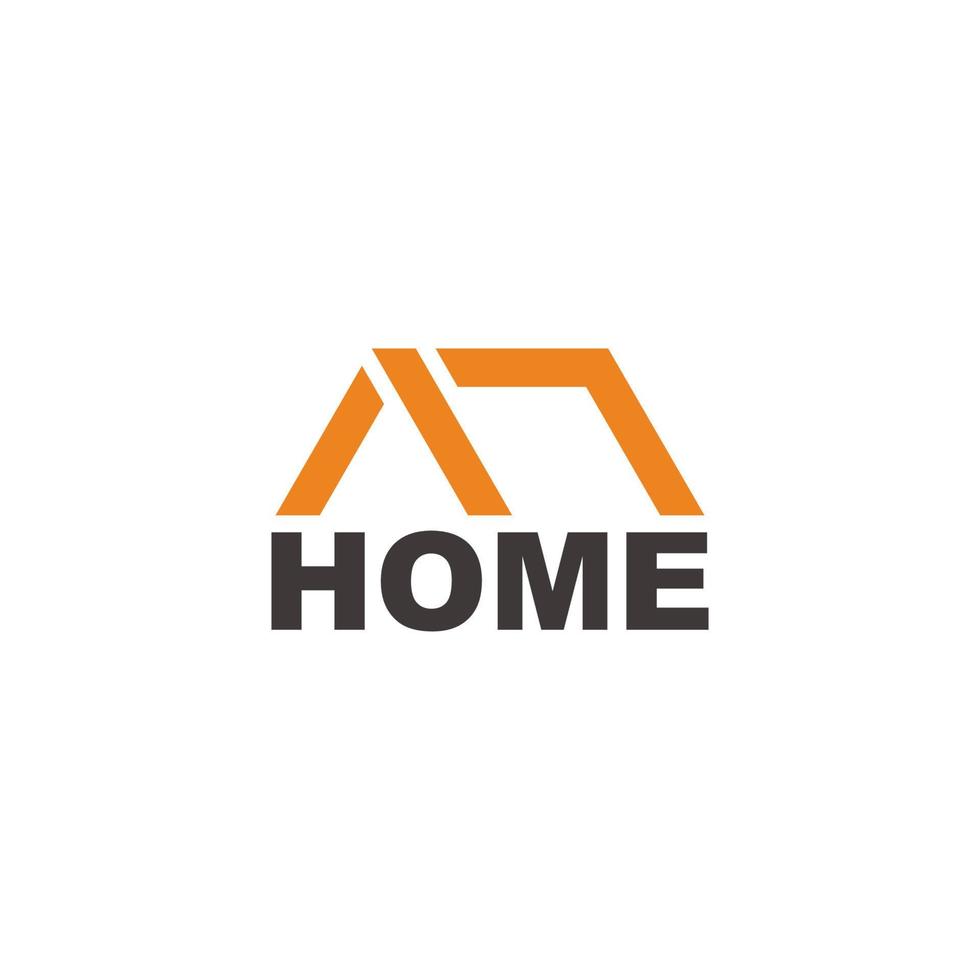 texto hogar geométrico simple diseño plano símbolo vector