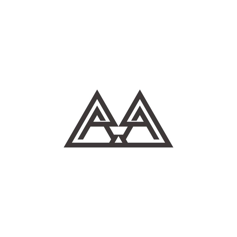 letter ma simple triangle geometric linear logo vector