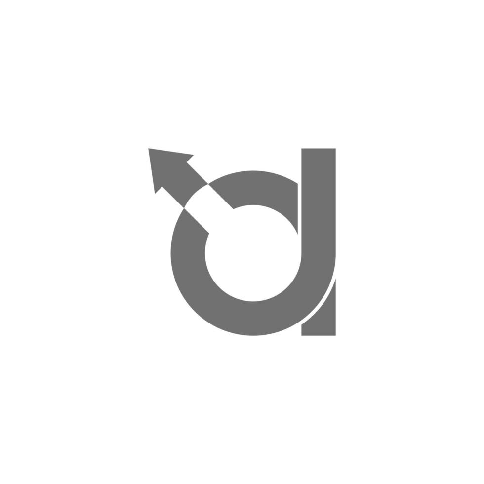 letter d motion geometric swoosh arrow logo vector