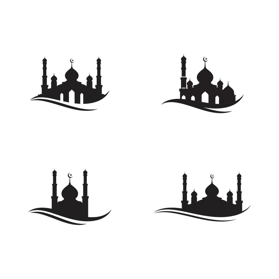 Mosque Moslem icon vector Illustration