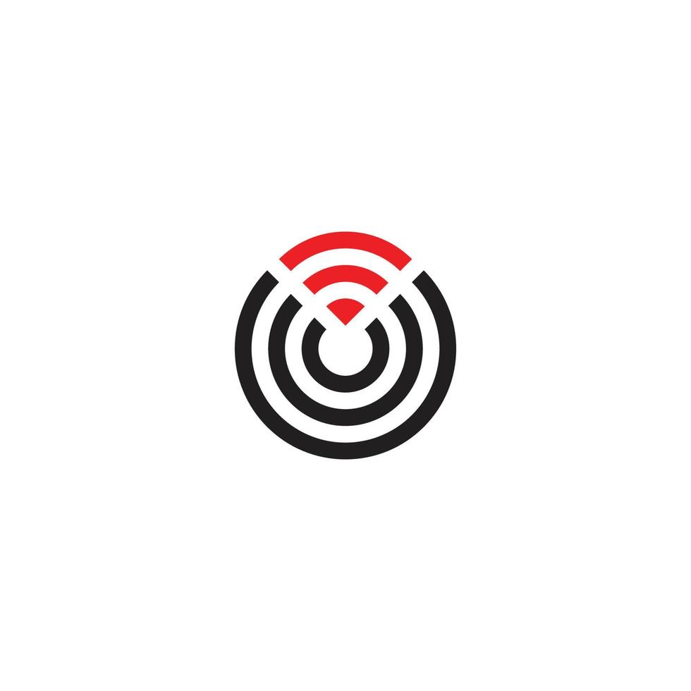 circle motion lines signal hotspot internet symbol logo vector