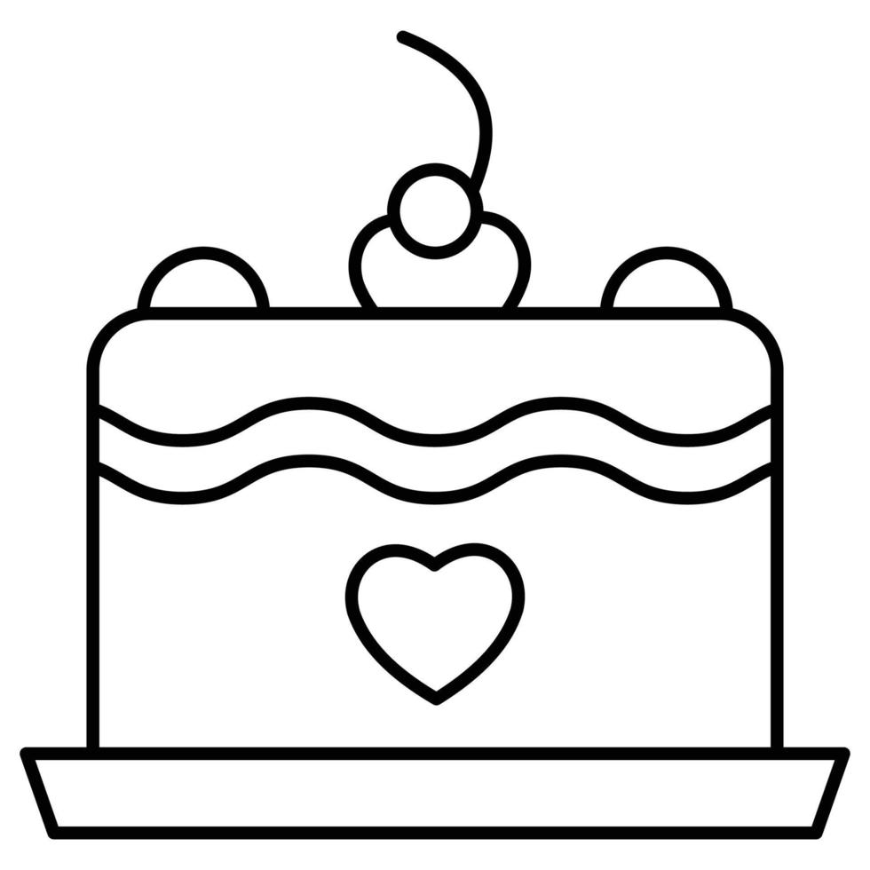 Valentines day cake which can easily edit or modify vector