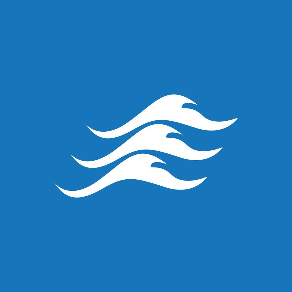 Water wave icon vector