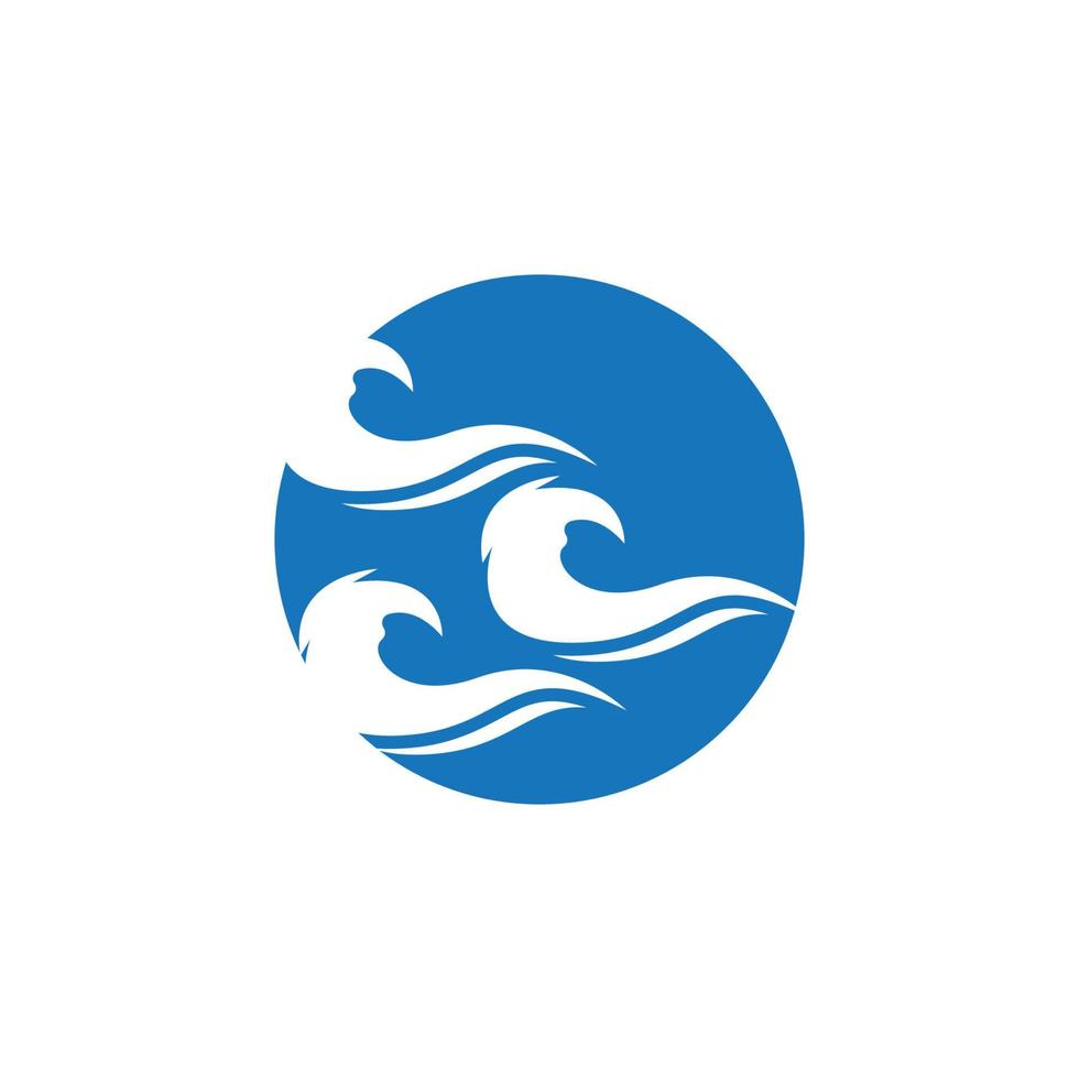 Water wave icon vector