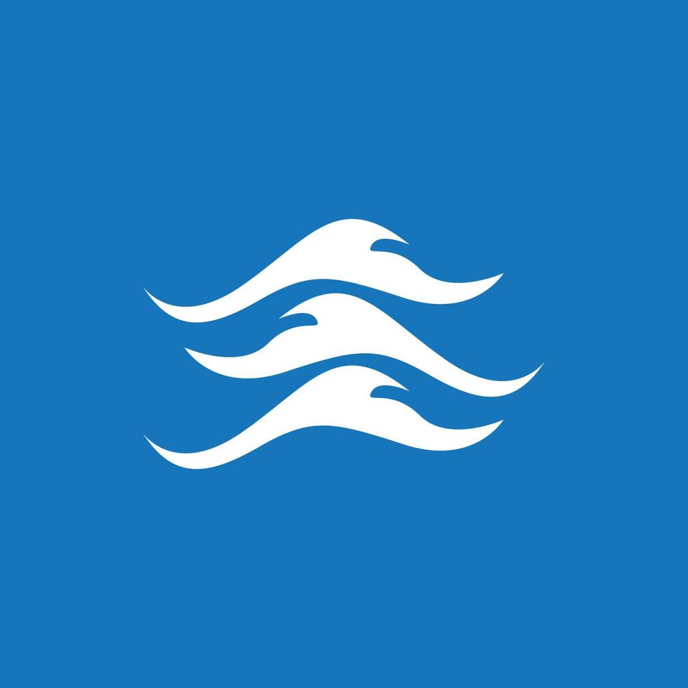 Water wave icon vector