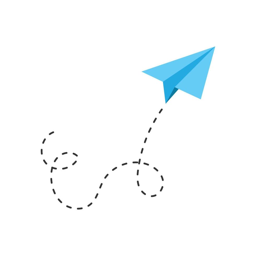 Color paper airplane icon vector illustration