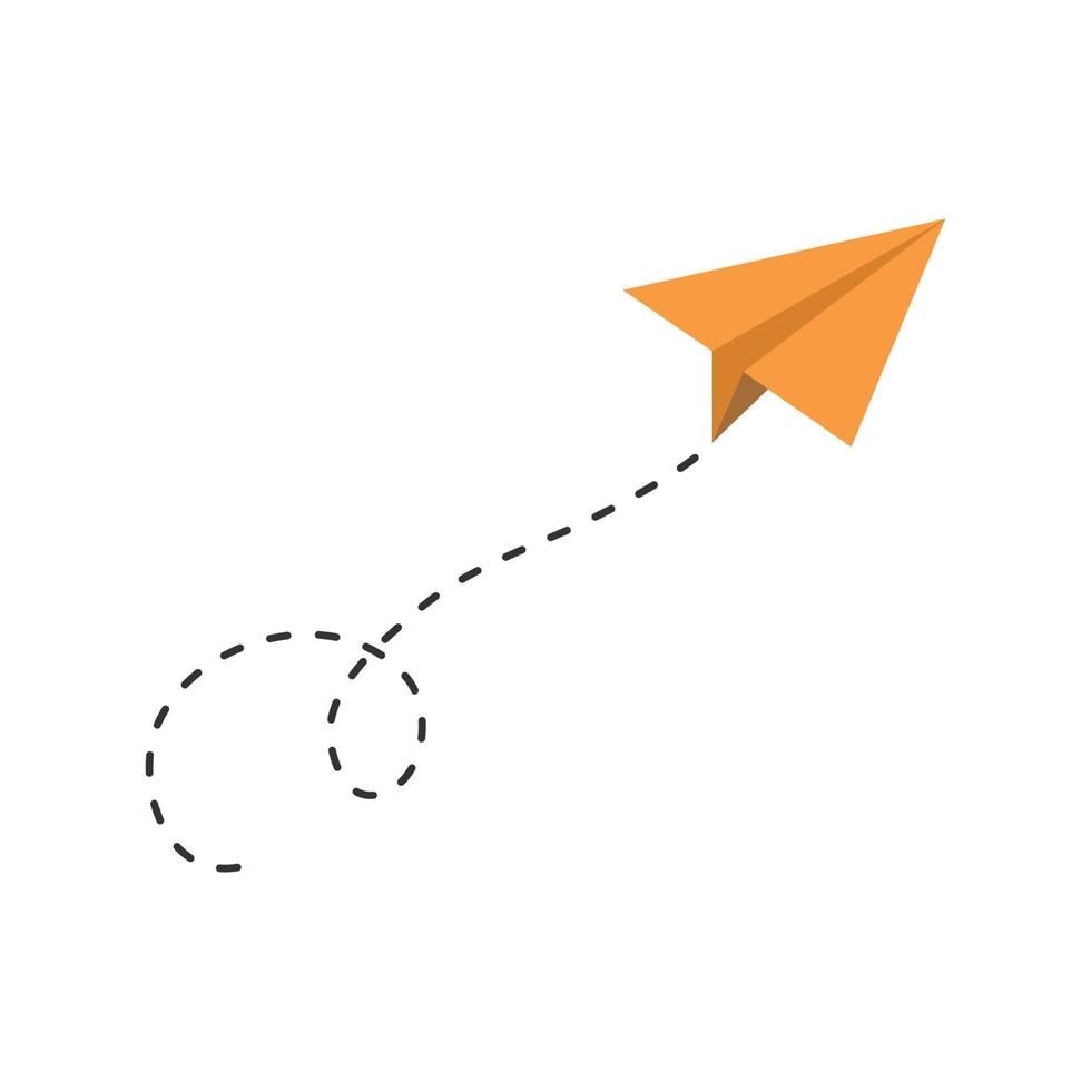 Color paper airplane icon vector illustration