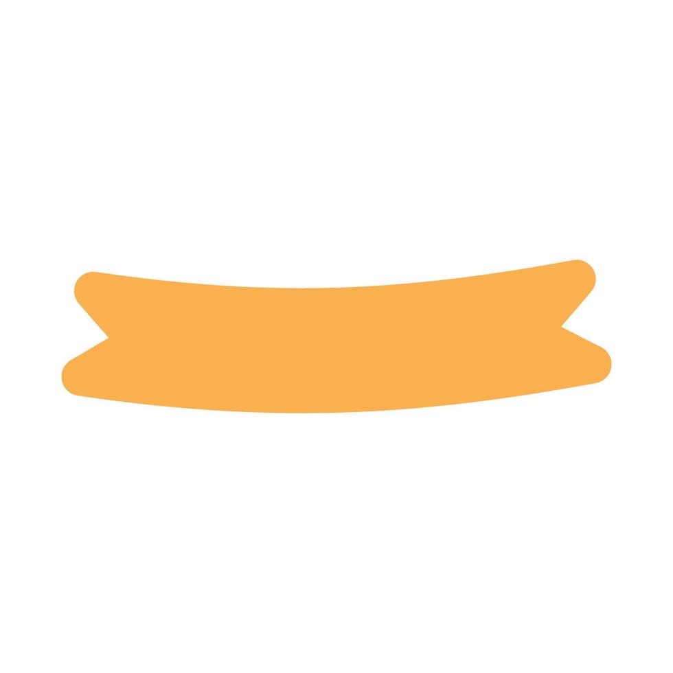 Simple ribbon waving isolated vector illustration.