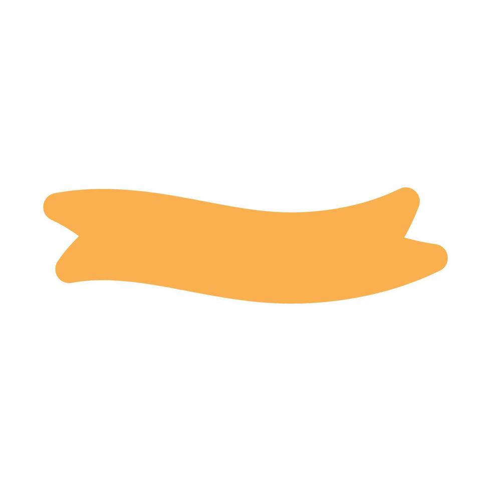 Simple ribbon waving isolated vector illustration.