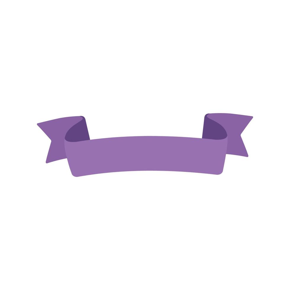 Simple ribbon waving isolated vector illustration.