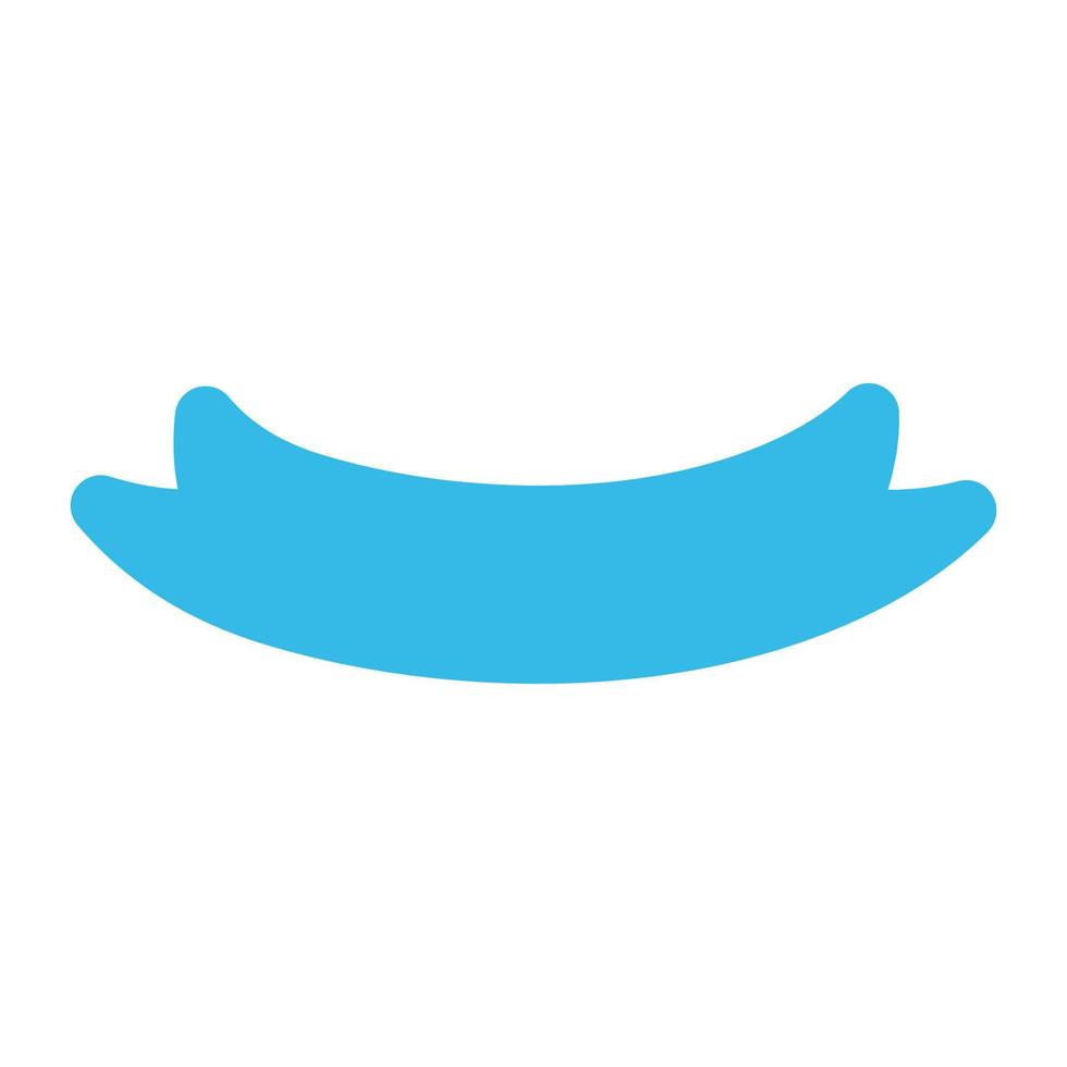 Simple ribbon waving isolated vector illustration.