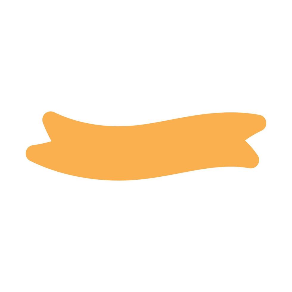 Simple ribbon waving isolated vector illustration.
