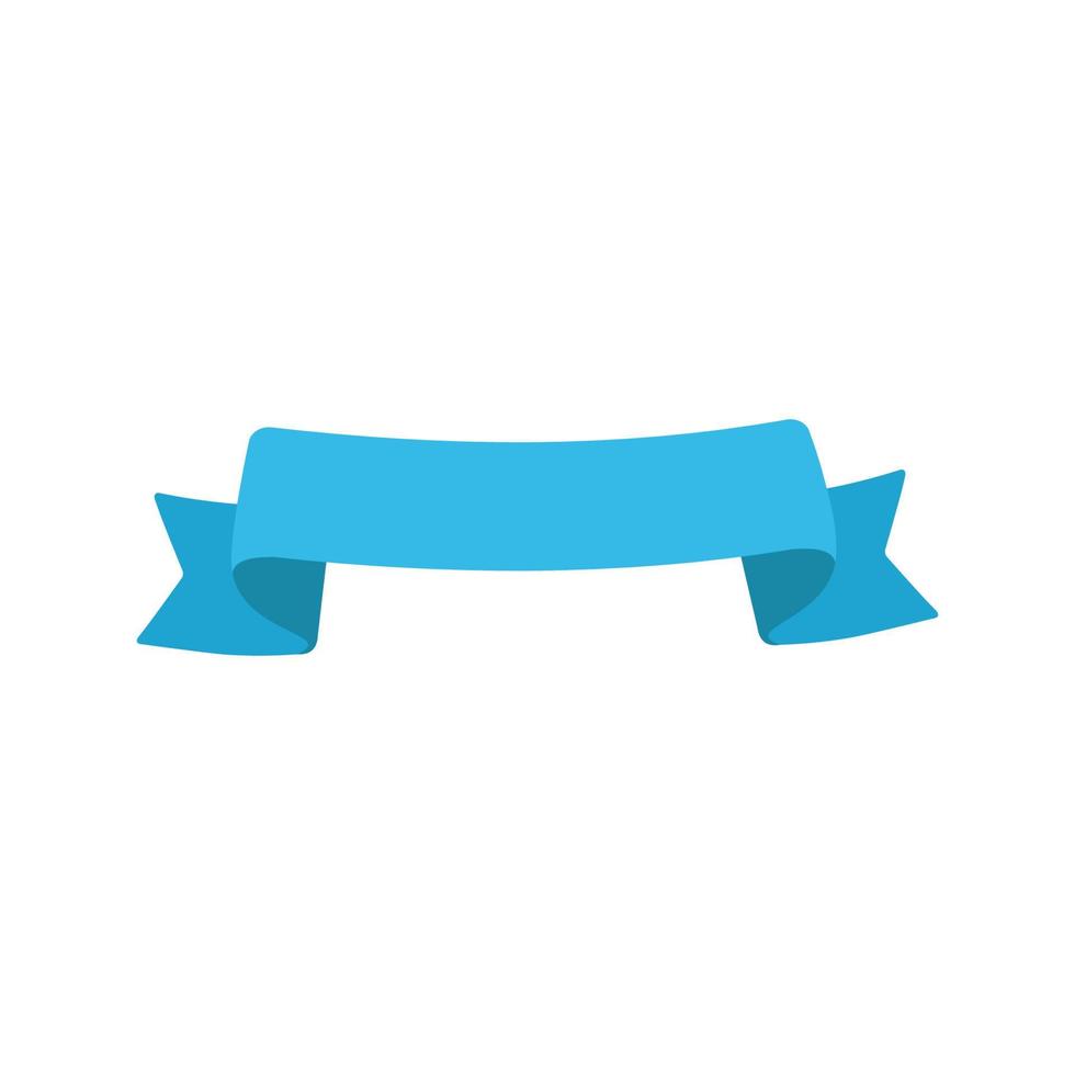 Simple ribbon waving isolated vector illustration.