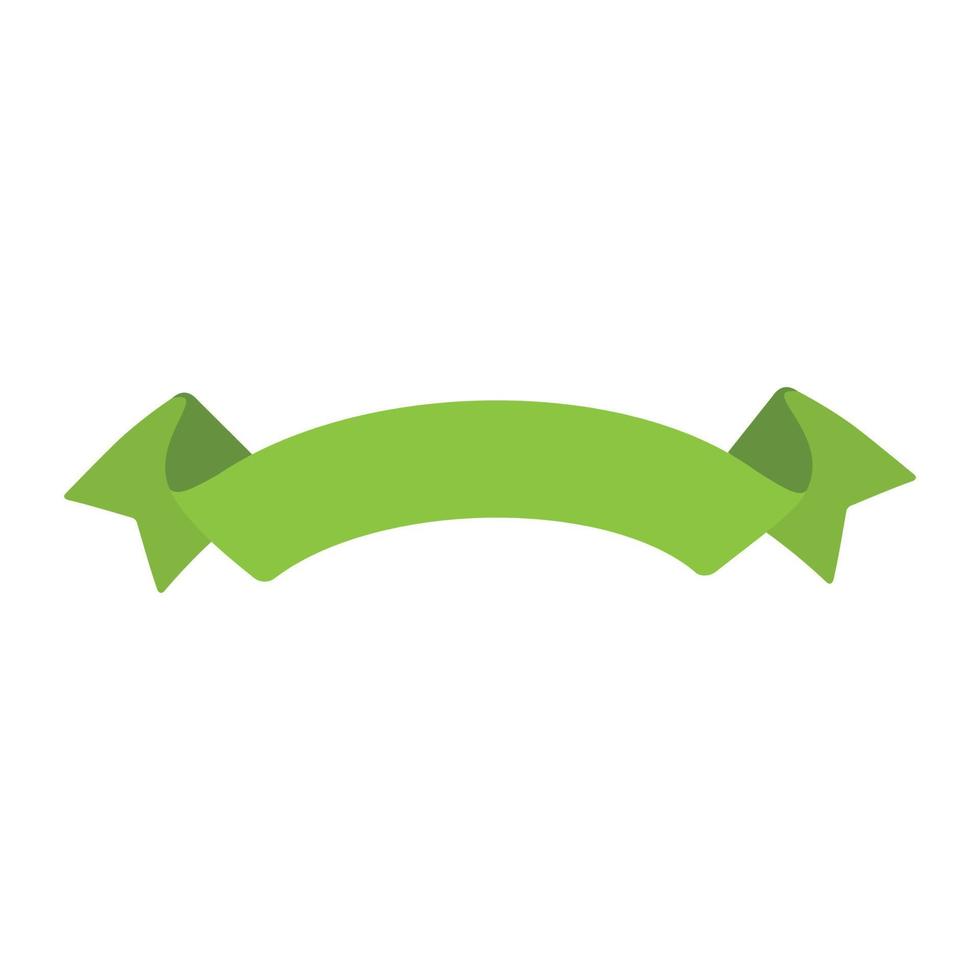 Simple ribbon waving isolated vector illustration.