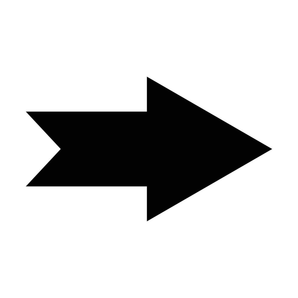símbolo de flecha aislado ilustración de vector de diseño plano.