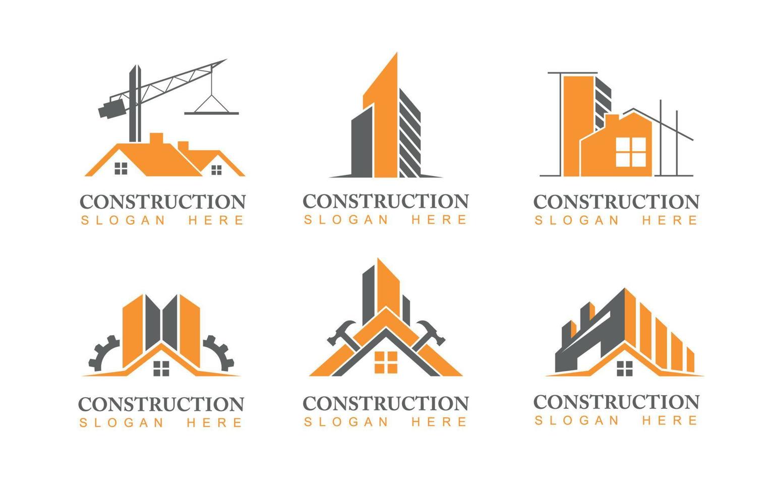 logotipo de la construcción de edificios vector
