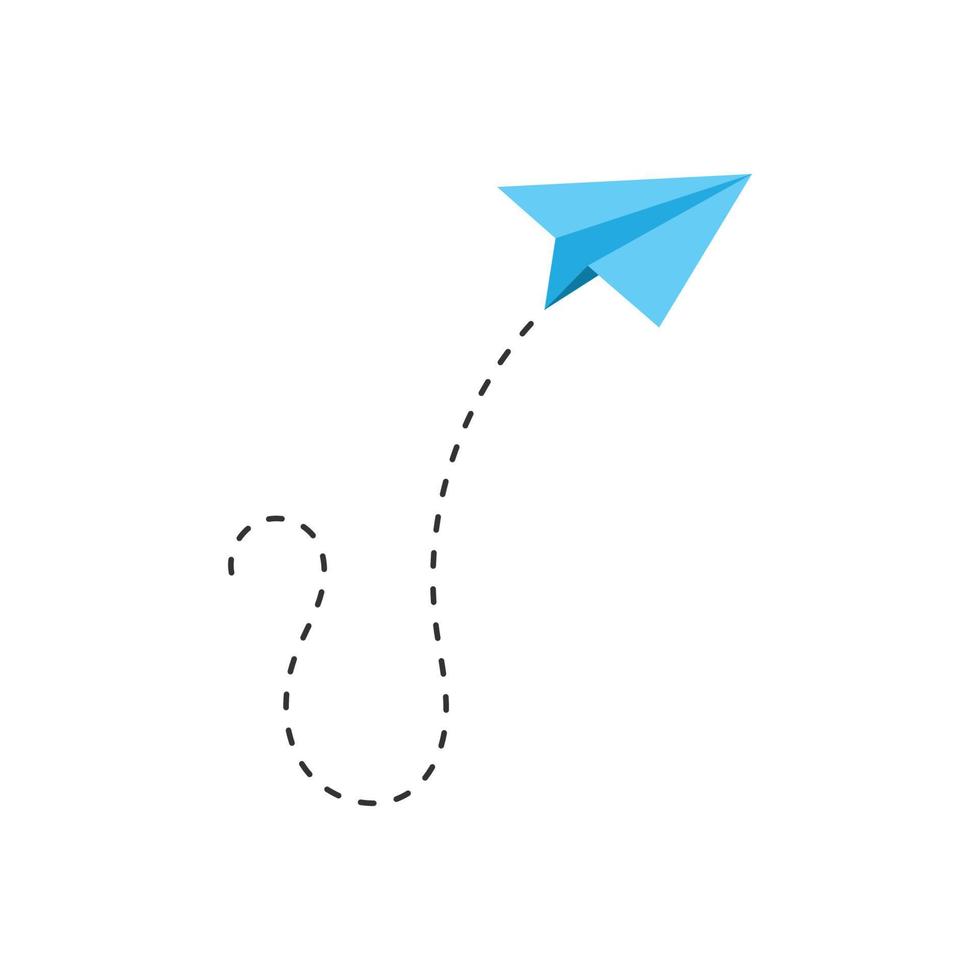 Color paper airplane icon vector illustration