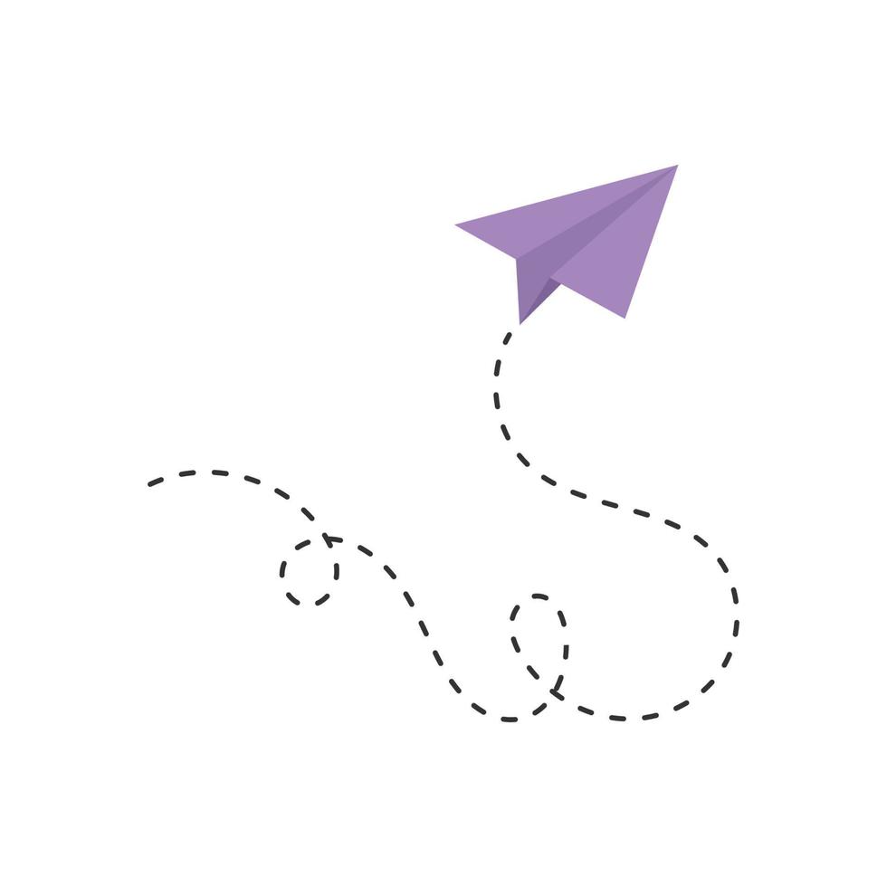 Color paper airplane icon vector illustration