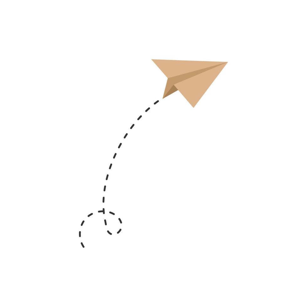 Color paper airplane icon vector illustration