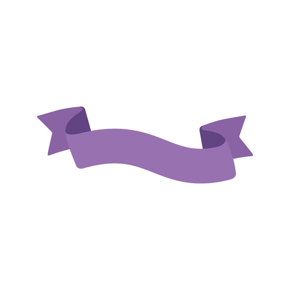 Simple ribbon waving isolated vector illustration.