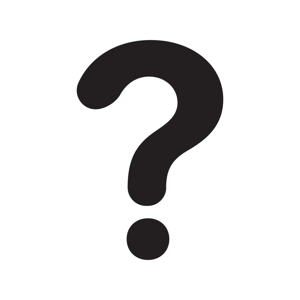 Question mark Icon isolated flat design vector illustration.