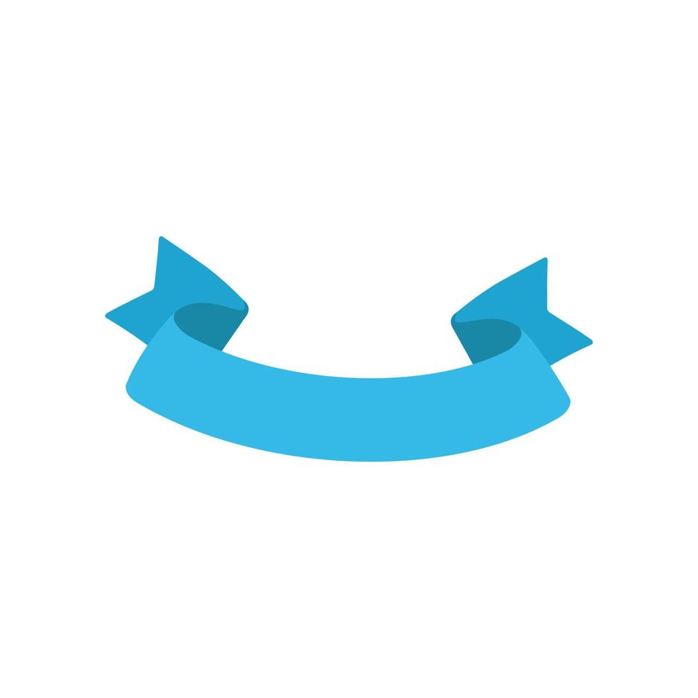 Simple ribbon waving isolated vector illustration.