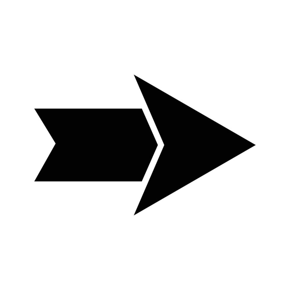 símbolo de flecha aislado ilustración de vector de diseño plano.