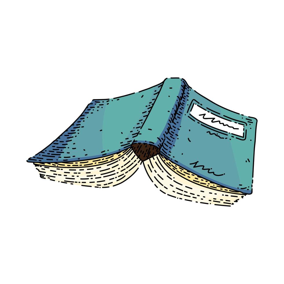 book open sketch hand drawn vector