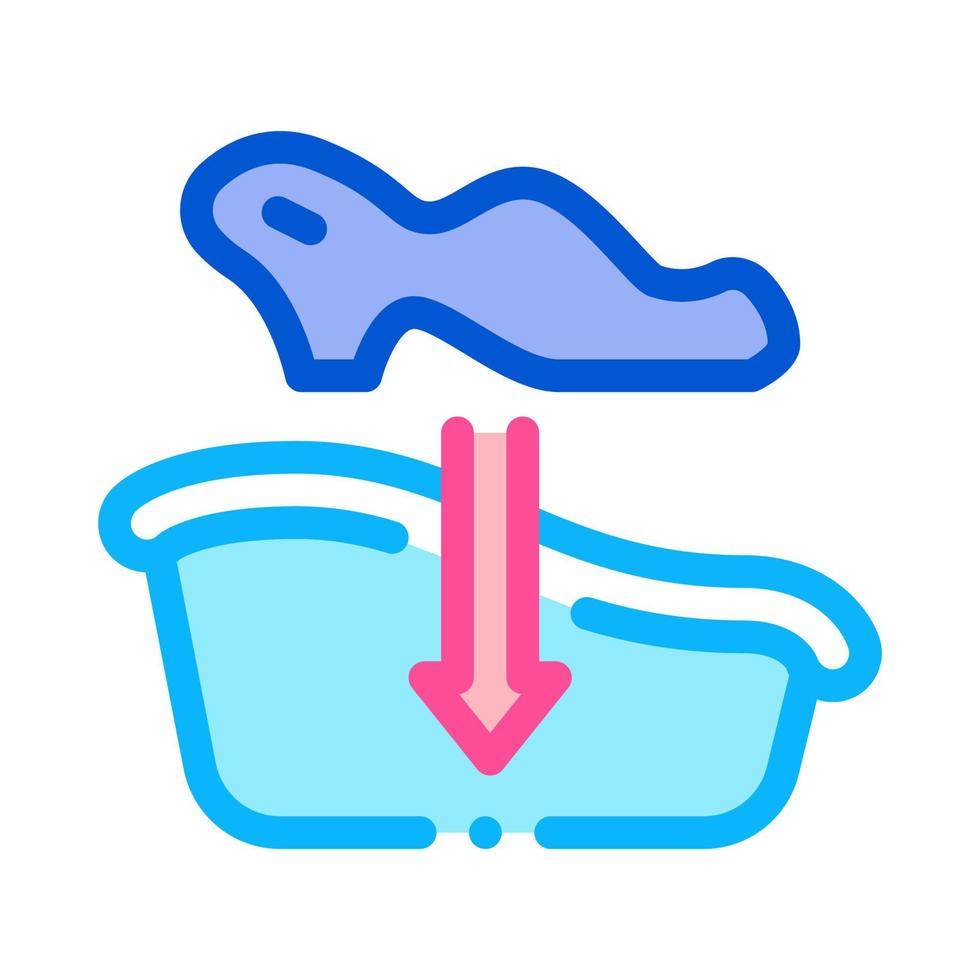 immerse in bath icon vector outline illustration