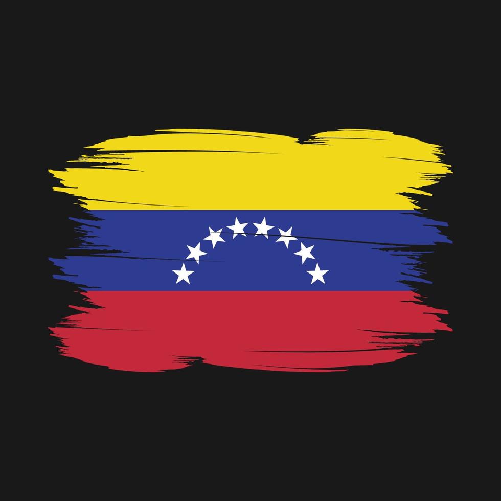 Venezuela Flag Brush Vector Illustration