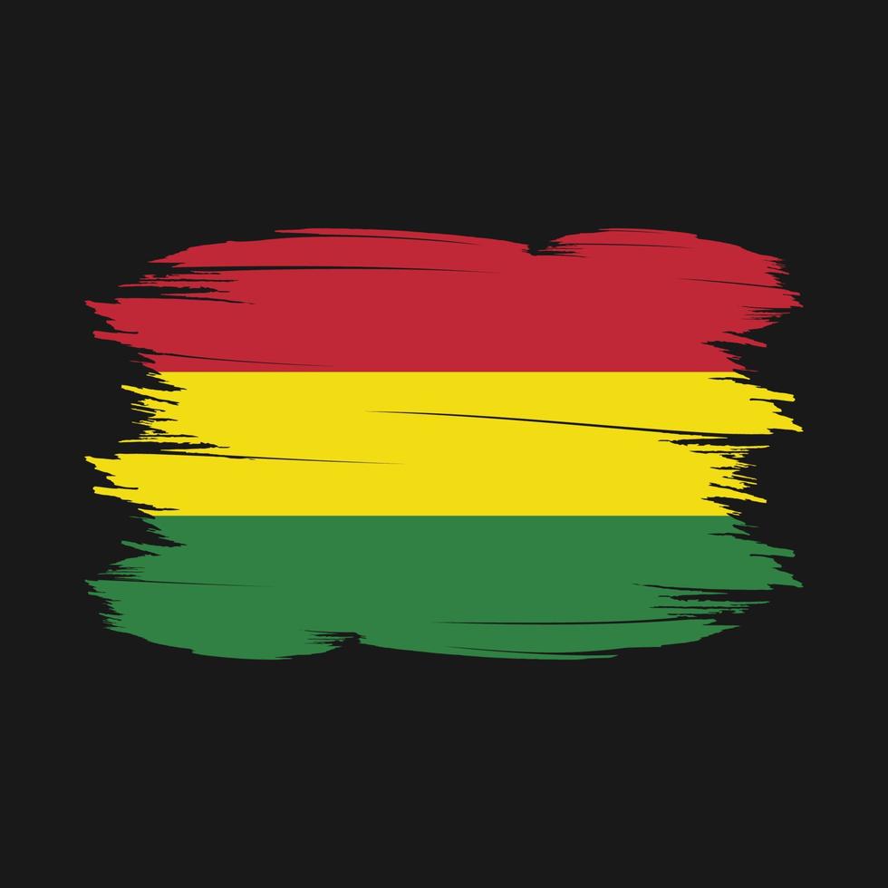 Bolivia Flag Brush Vector Illustration