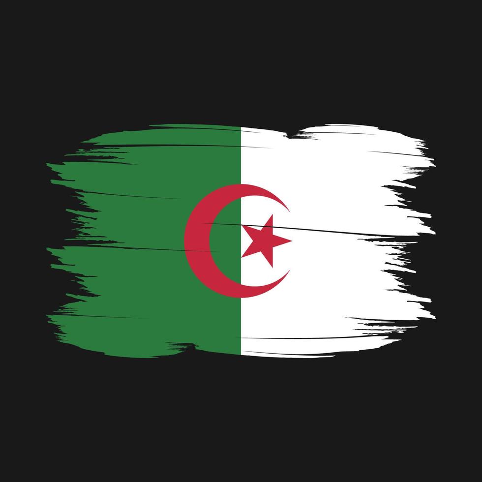 Ilustración de vector de cepillo de bandera de Argelia