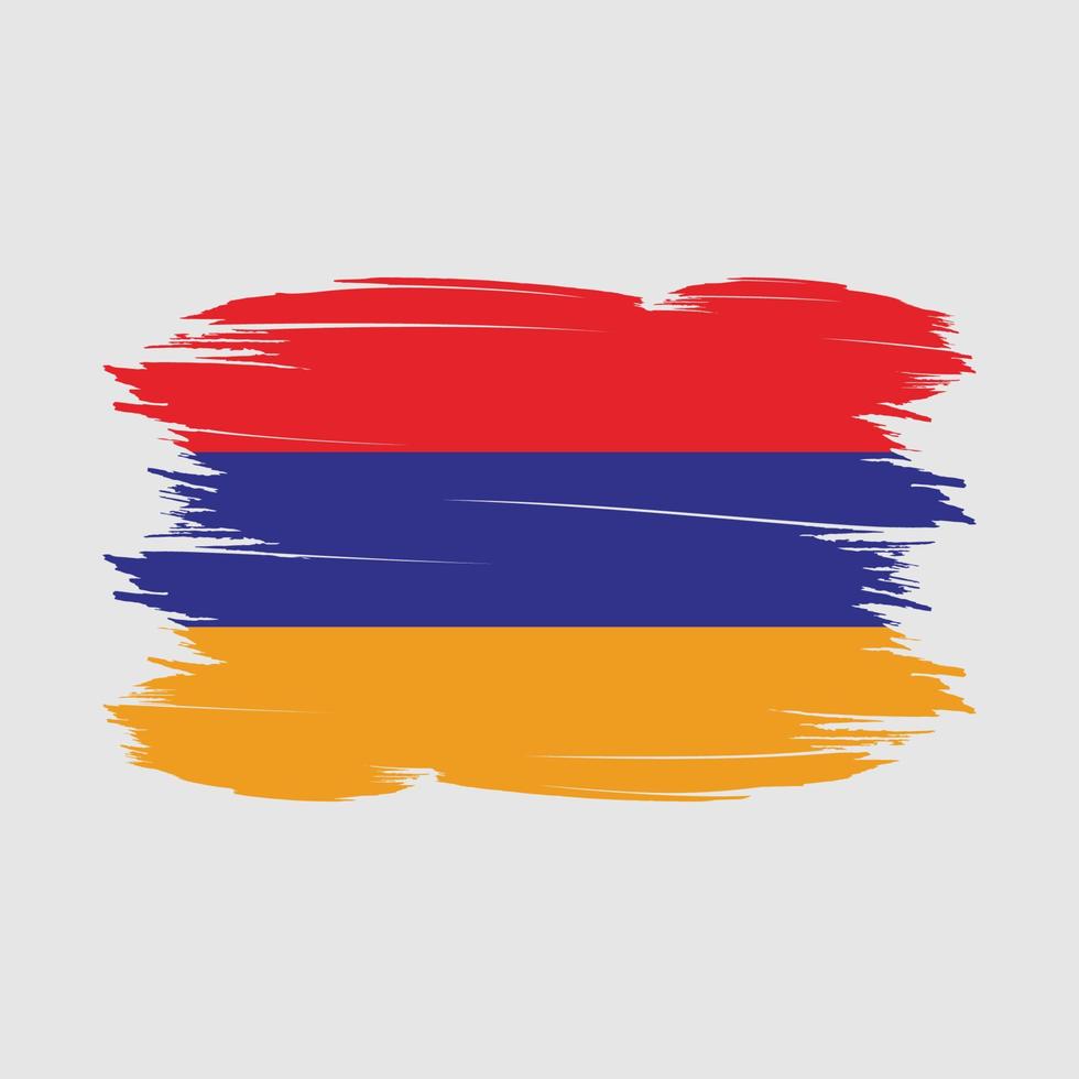 ilustración de vector de pincel de bandera de armenia