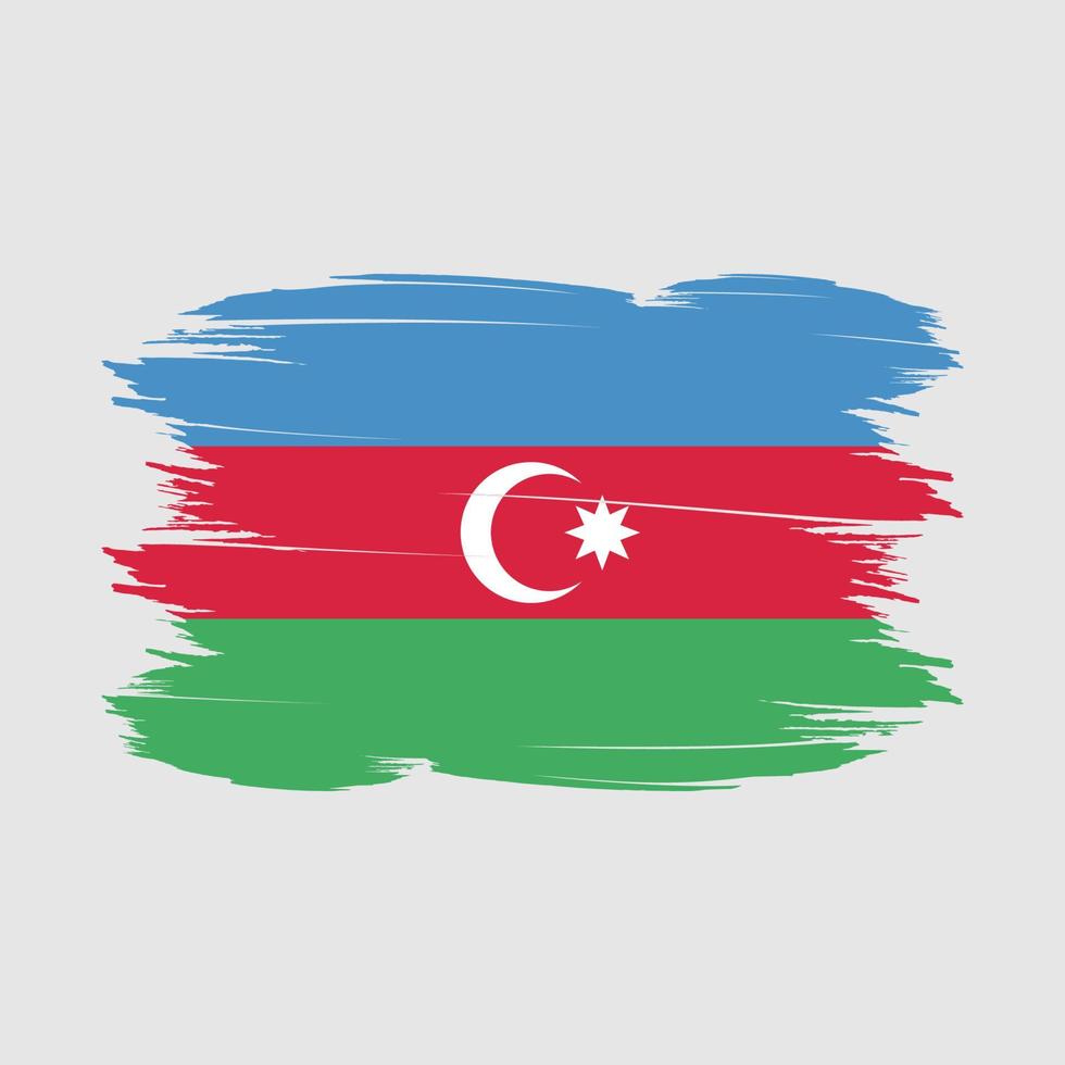 Azerbaijan Flag Brush Vector Illustration