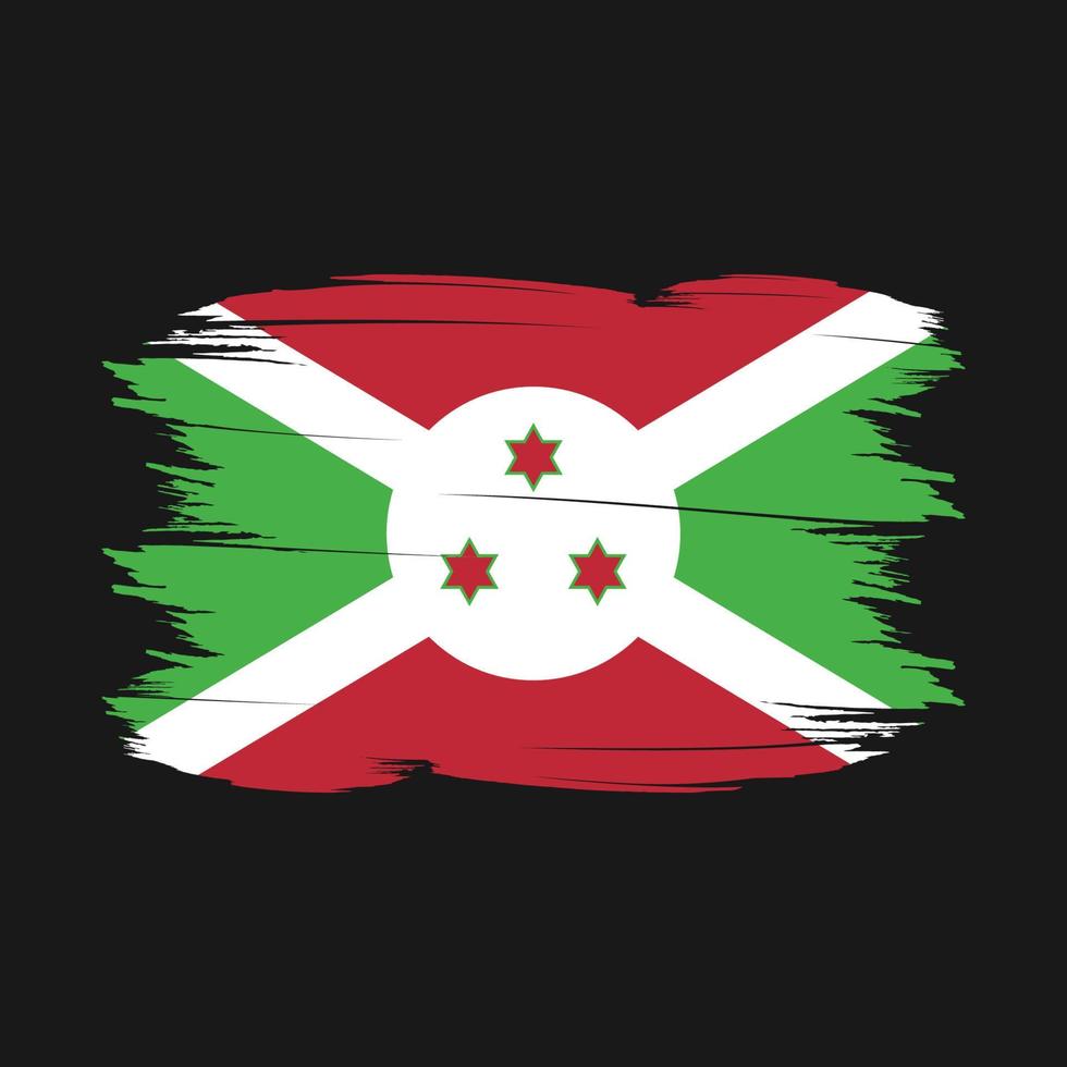 ilustración de vector de pincel de bandera de burundi