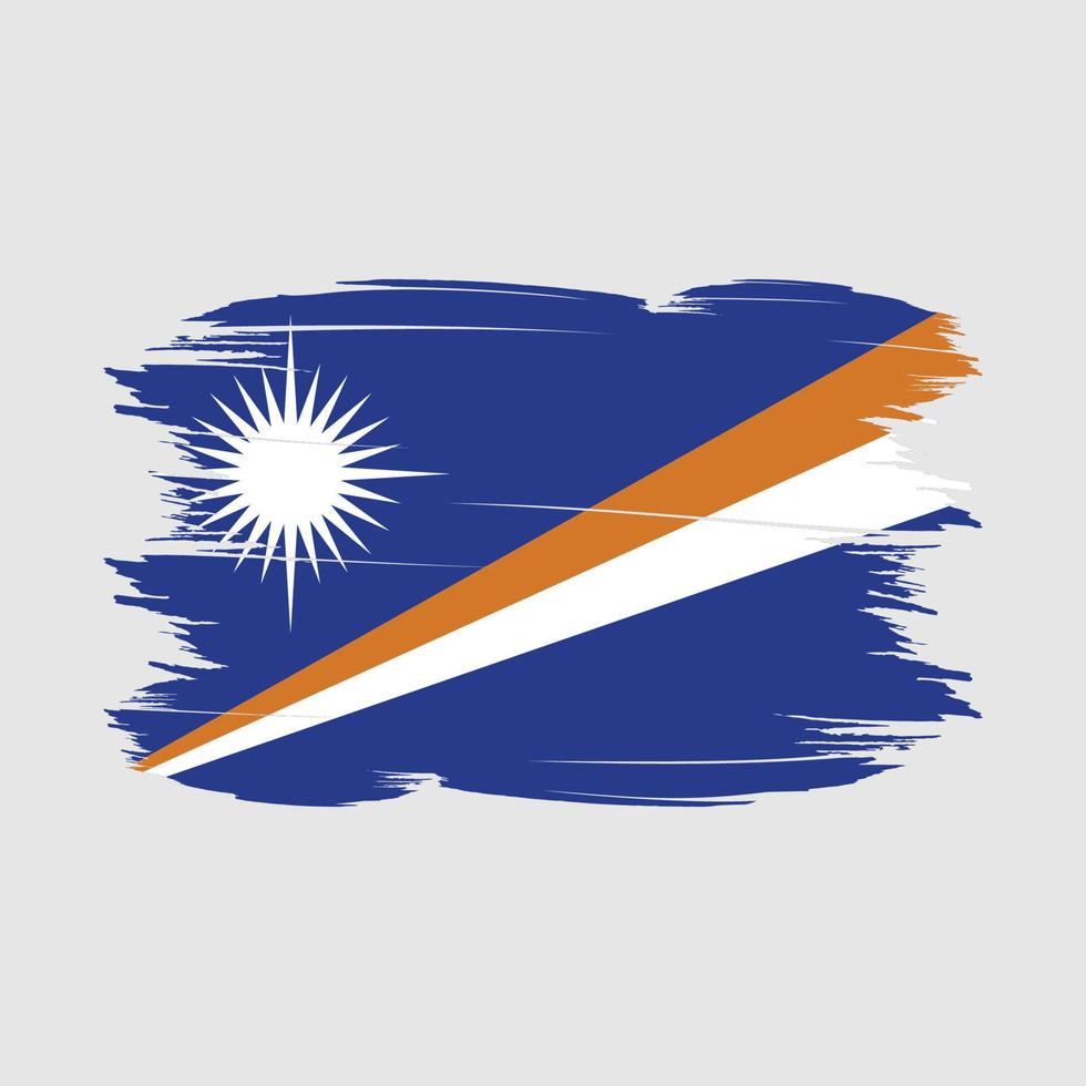 Marshall Islands Flag Brush Vector Illustration