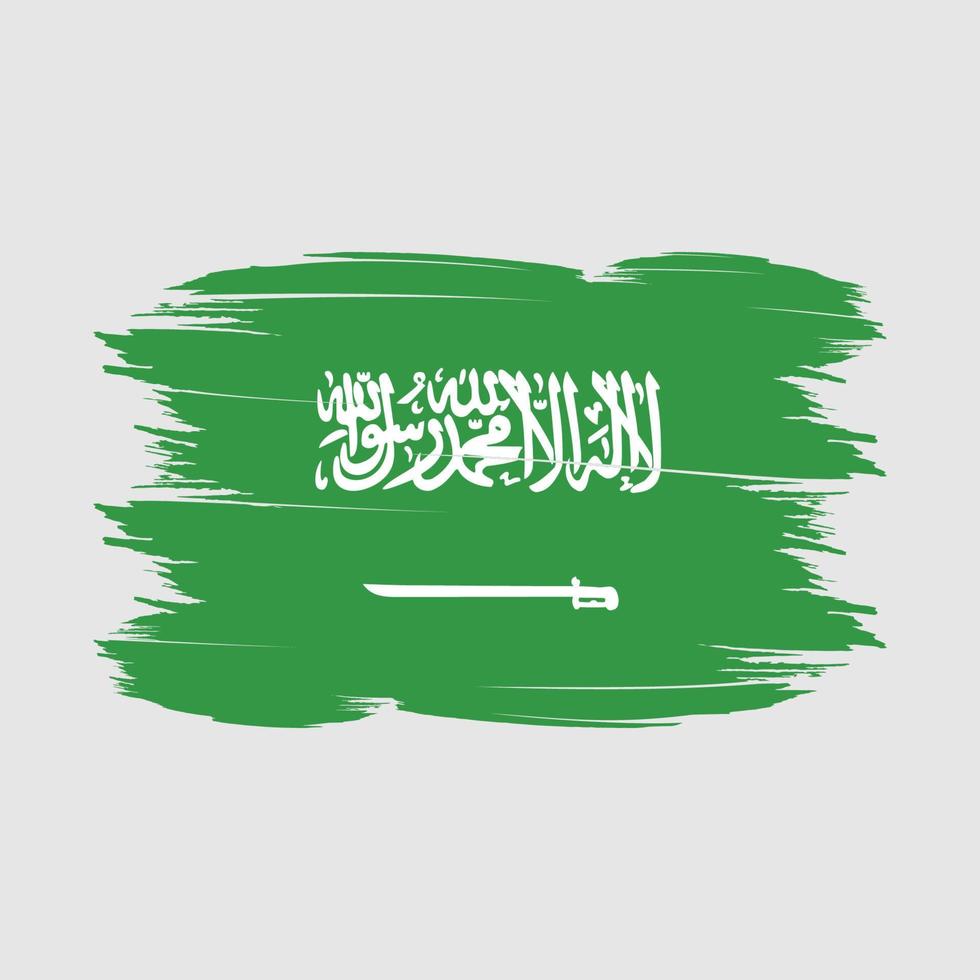 Saudi Arabia Flag Brush Vector Illustration 17437433 Vector Art at Vecteezy