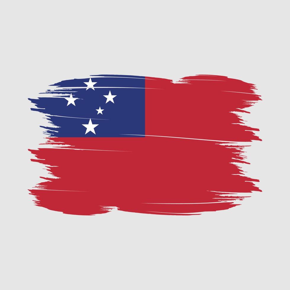 Samoa Flag Brush Vector Illustration