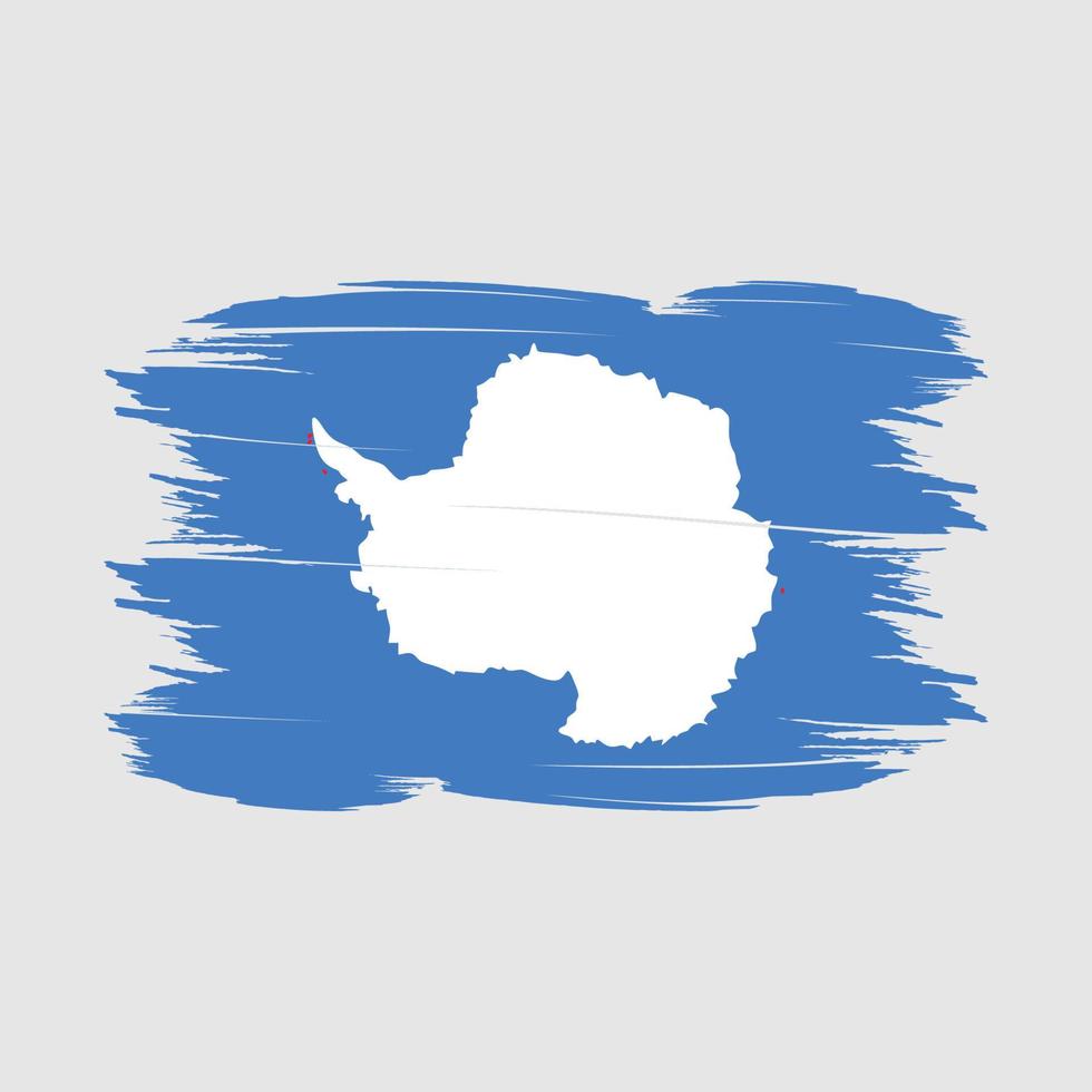 Antarctica Flag Brush Vector Illustration