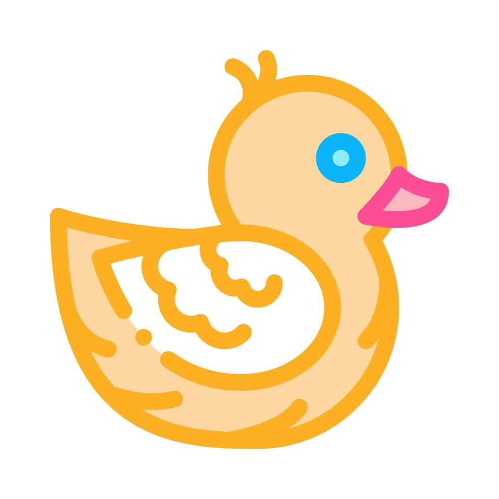 duck toy icon vector outline symbol illustration