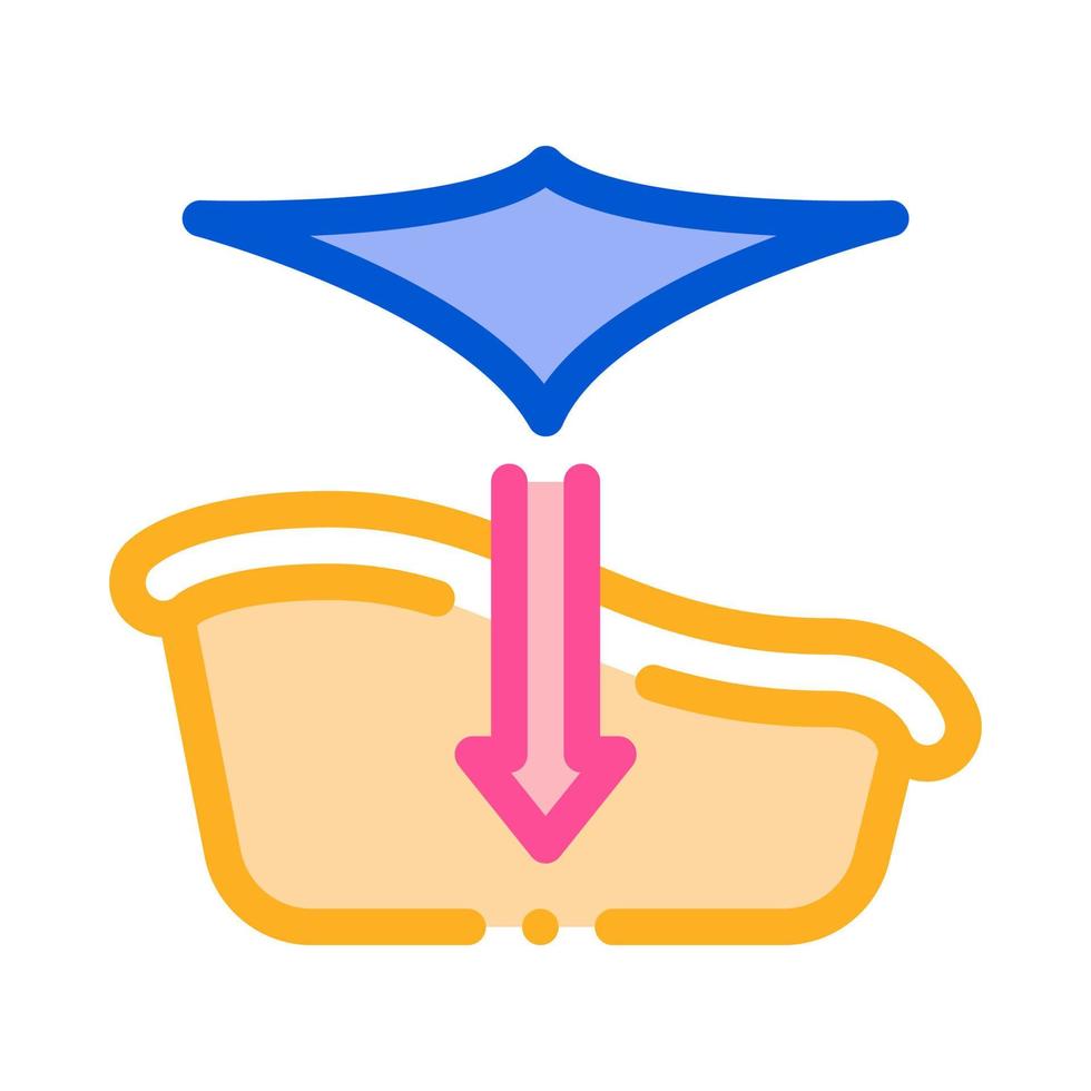 bath with hammock icon vector outline illustration