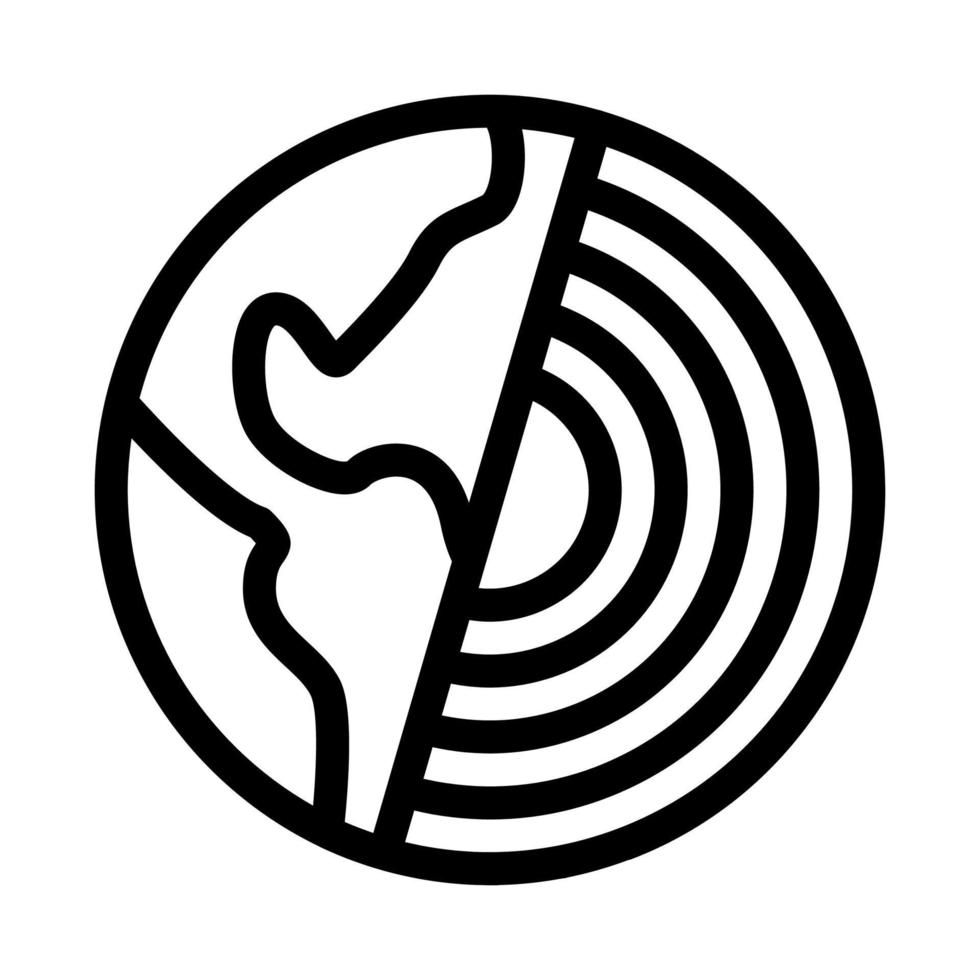 planet subsoil icon vector outline symbol illustration